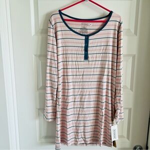 Kickee Pants Pink and Blue Striped Nightgown